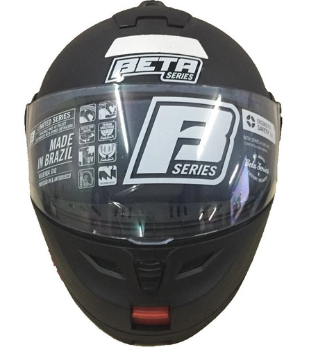 Capacete Promoção Vaz M14 Beta Series Clean Preto Fosco
