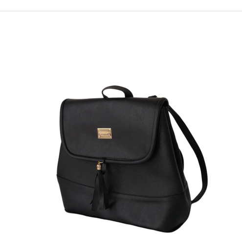 Bolsa Back Pack De Mujer Color Amarillo / Negro
