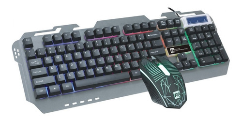 Kit Gamer Teclado Mouse R8 1922 Retroiluminado Gaming Color Del Teclado Negro