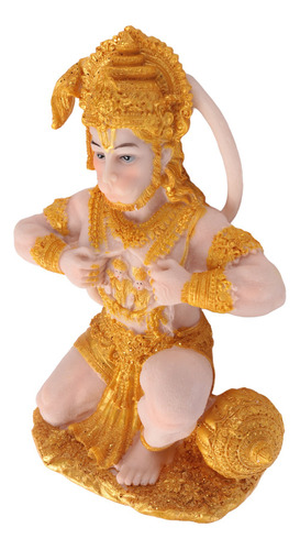 Estatua Dorada De Hanuman, Escultura De Un Señor Indio, Figu