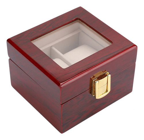 Caja Expositora De Relojes De Madera Con 2 Rejillas Para Par