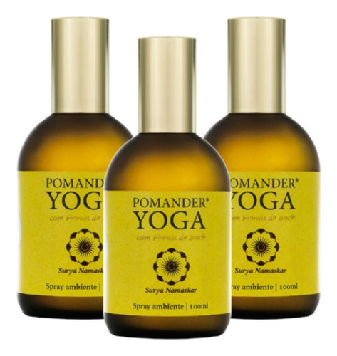 Pomander Yoga Surya Namaskar Spray 100ml Kit 3 Unidades