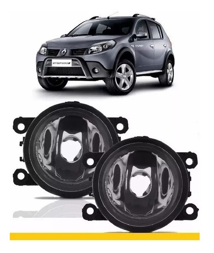 Par Farol Milha  Sandero Stepway 2011 2012 2013 Com Lâmpada 