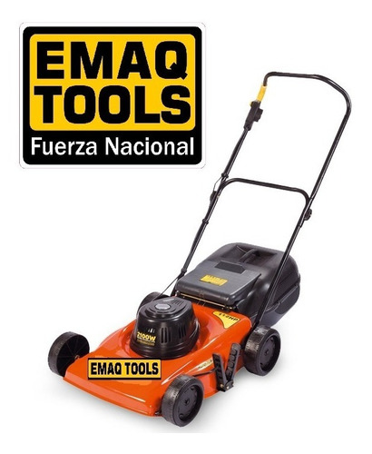 Cortadora de pasto eléctrica Dibra R45 con bolsa recolectora de 1600W y 220V color naranja/negro