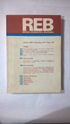 Reb Revista Eclesiástica Brasileira Dic 1971 Rito Gründel