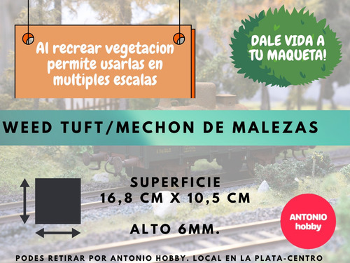 Weed Tuft Autumn Moorland Pasto Estatico 6mm Esc Ho 1/87