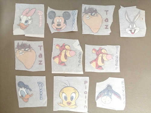 Planillas Para Planchar En Textil De Personajes Disney 