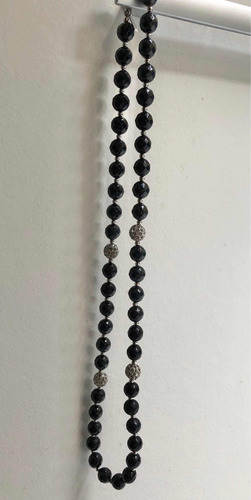 Collar Largo Kate Spade New York Bolas Negras Orbe D Cristra