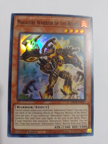 Magicore Warrior Of The Relics Super Rare Yugioh