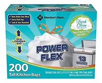 Comprar Bolsas P\u002F Basura Power Flex, Member's Mark,(200 Pzas) Blanco