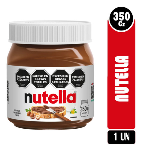 Crema De Avellana Y Cacao Nutella Ferrero 350g - Vbienestar