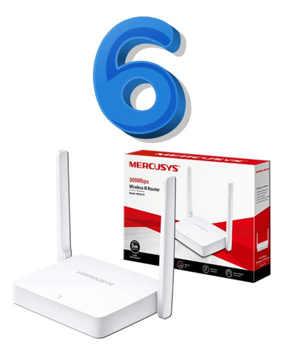 Kit 6 Router Inalambrico Mercusys Mw302r Wisp Multimodo 300