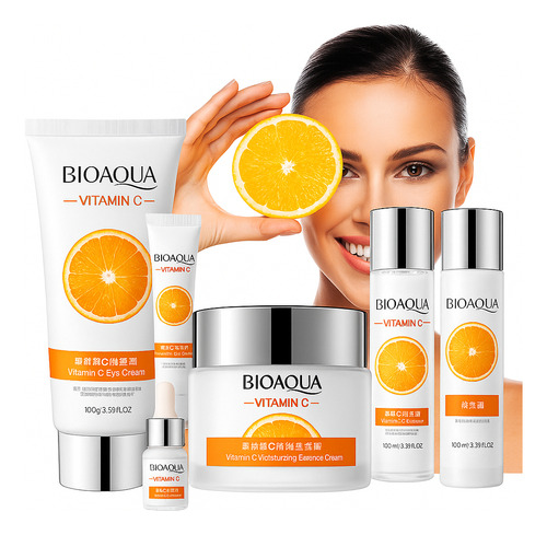Set Facial Vitamina C Antimanchas Hidratante Rejuvenecedor