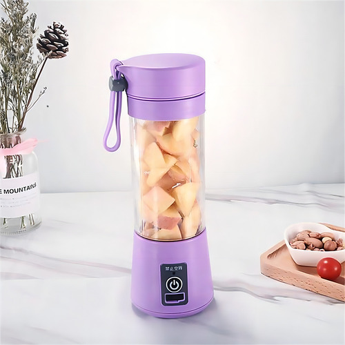 Mini Liquidificador Portátil Mixer Shake Suco Juice Vitamina Cor Roxo