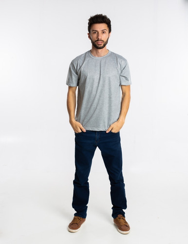Imagem 3 de 5 de 7 Camisetas Mescla Pv Malha Fria 67% Poliéster 33% Viscose