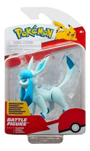 Fig. Acción Jazwares Pokémon Glaceon Coleccionable