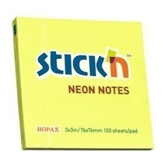 Block Notas Adhesivas Stick`n 76x76mm Fluo 