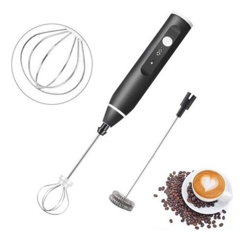 Mini Batidor De Leche Eléctrico Espumador Recargable X2