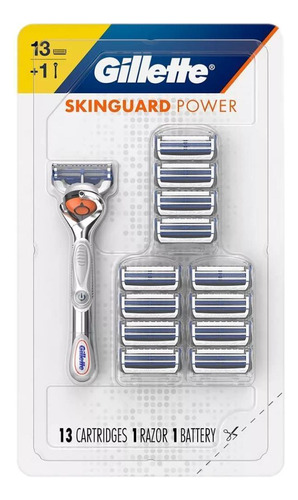 Aparelho Gillette Skinguard Power + 13 Refis De Lâminas