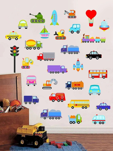 Adhesivos Decorativos De Pared Para Niños / Autos