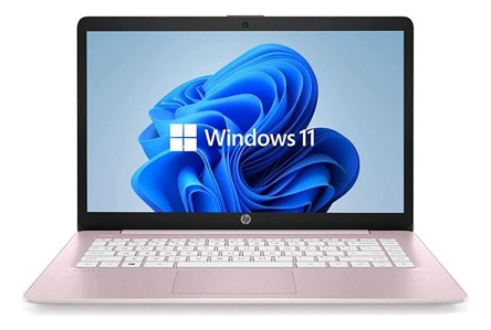 Laptop Hp 14 Pulgadas Rosa Intel Celeron 4gb Ram + 64 Gb Ssd