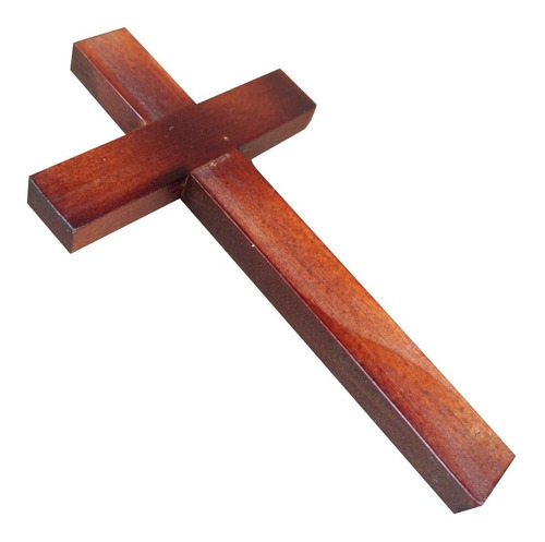 Cruz Crucifixo Parede Em Madeira Sem Imagem 26,5 Cm