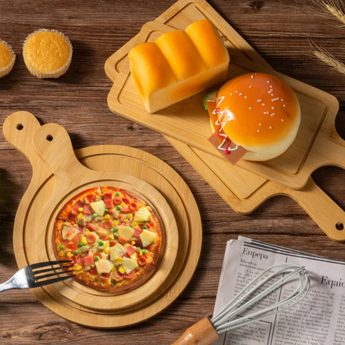 Tabla Madera Rectangular 49cm Pizzas Quesos Picoteo Asados