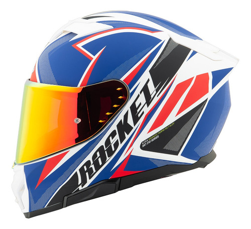 Casco Integral Joe Rocket Rkt210 Reactor + Mica Iridium Azul Lisa L