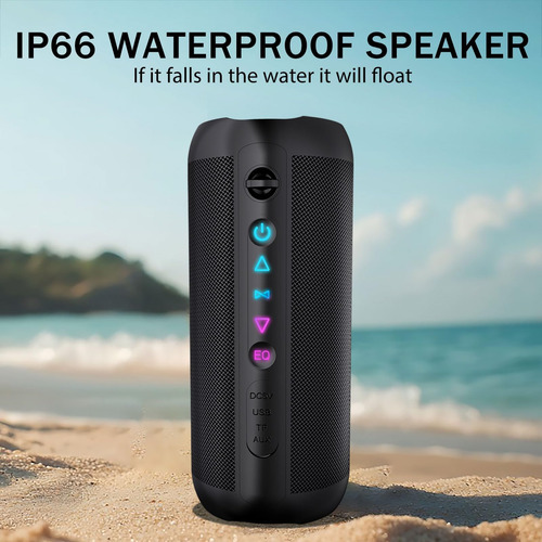 Altavoz Portátil Bluetooth 53 Con Bajo Profundo, Ip66 E De