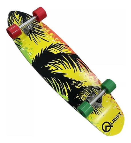 Patineta Skate Quest Boards Longboard 36  Amarillo Qt-jcc36