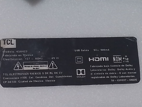 Mainboard Tcl 43a423 (Usado)