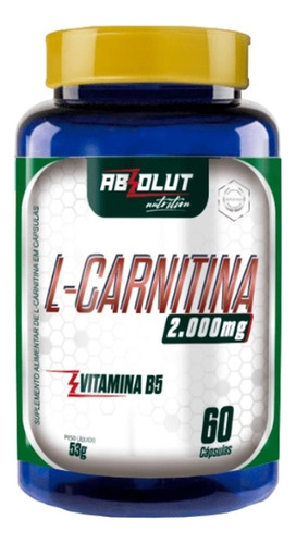 L- Carnitine 2000mg - 60 Cápsulas - Absolut Nutrition