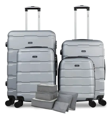Set de Maletas Rumbo ABS Rígidas con Ruedas y Candado TSA, Gris, de 16 ...