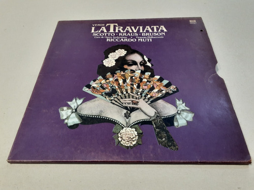 La Traviata, Verdi, Scotto, Kraus, Muti 3 Lp Nacional 9.5/10