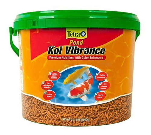 Alimento Tetra Pond Koi Vibrance 1,5kg -realza El Color