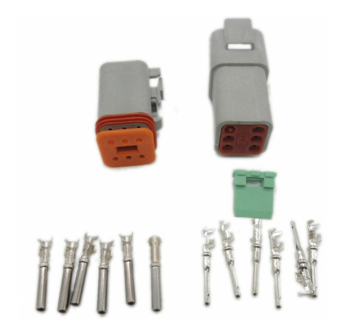 Juego 3 Conector Deutsch 6 Pin Catterpillar 16-22awg E