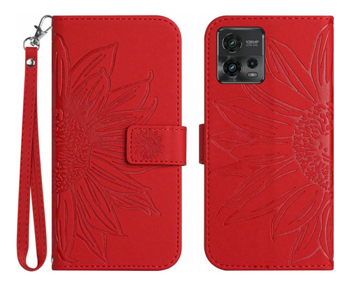 Caso Para Motorola Moto G72 5g Lujo Pu Cuero Flip Cartera