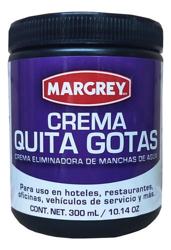 Crema Quita Gotas Vidrios Y Cristales Pieza 300 Ml Margrey