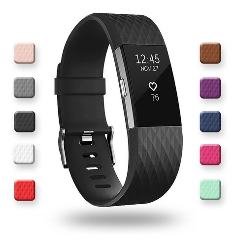 Malla Small Para Fitbit Charge 2 Negro -76z8rwpz