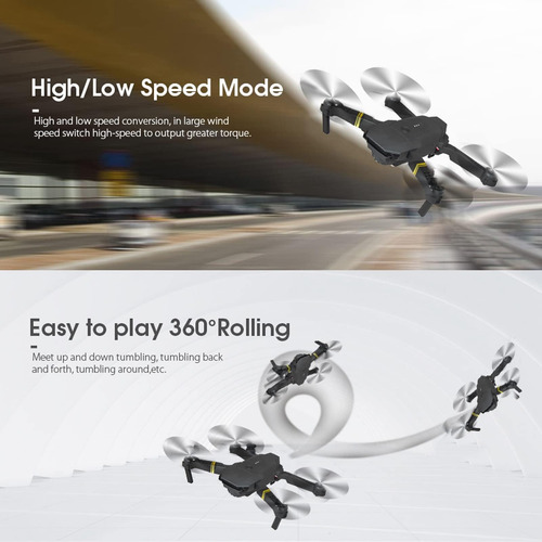 Dron Mini Rc Plegable E58 Para Niños Regalo Para Adultos Con