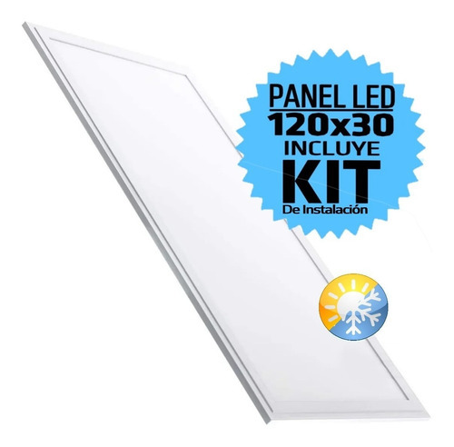 Panel Led 120x30 Cm Plafon 50w Kit Aplicar Iluminacion Color Blanco Color de la luz Blanco frío