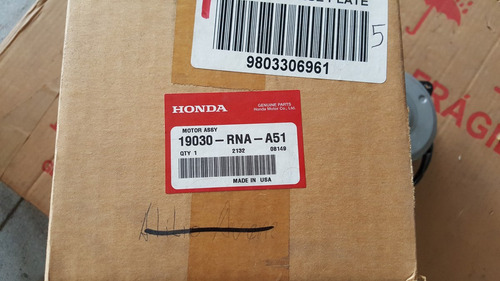 Motor De Ventilador Honda Civic 2006/11 (19030-rna-a51)