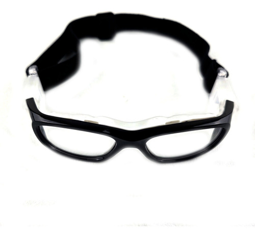 Anteojo Deportivo Strap Halo Lq011 Niño Futbol Voley Basquet Transparente Negro