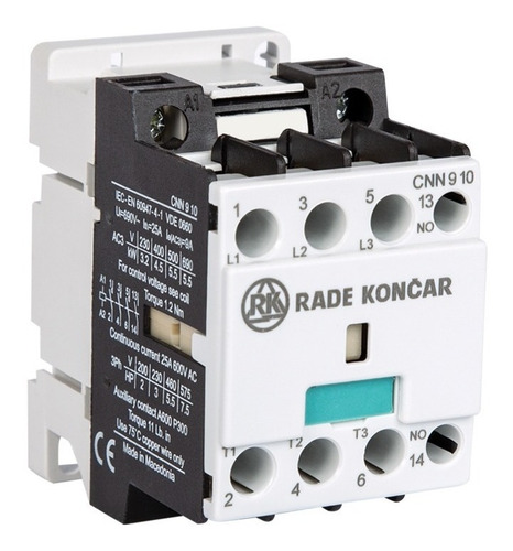 Contactor 9a 120v Pack 7 Pz Rade Koncar Cnn9 10 120v/60hz
