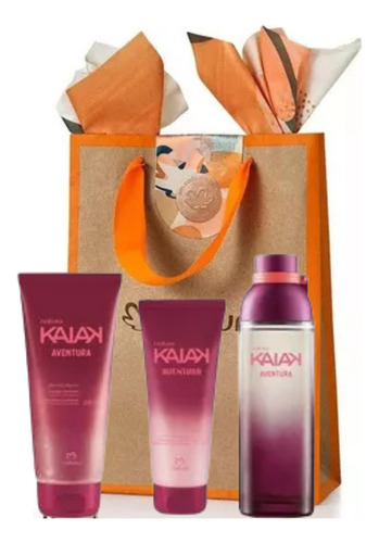 Presente Kaiak Aventura Feminino Com Necessaire - Perfume, Shampoo E Creme Corporal