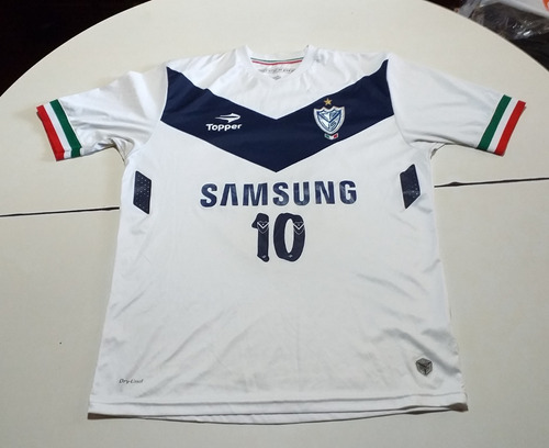 Imagen 1 de 2 de Camiseta De Vélez De Voley Topper Blanca #10 Talle Xl