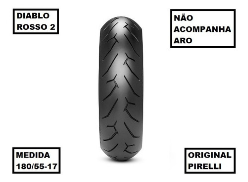 Pneu Pirelli 180/55-17 73w Rosso 2 Cbr 1000 Rr Fireblade
