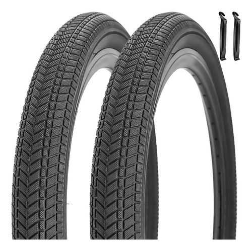 Pack De 2 Llantas Para Bicicleta Niños 12 A 20 Pulgadas Negro