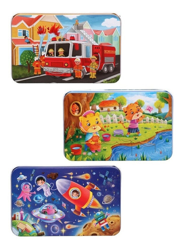 Didáctico Infantil Pack 3 Rompecabezas Infantiles 60 Piezas