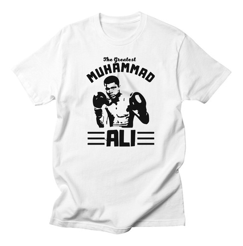 Remera Algodón Hombre Boxeo Retro Muhammad Ali Poster